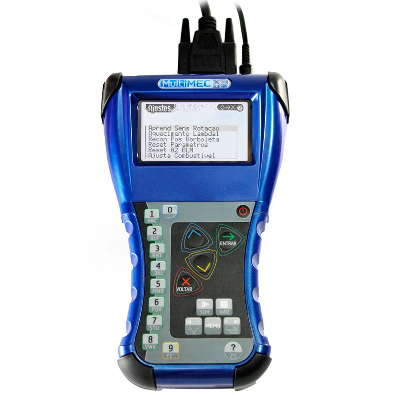 Rastreador Scanner Automotivo Linha Leve Ciclo Otto com Conjunto Diesel Leve e Bolsa Azul MULTIMEC-X3