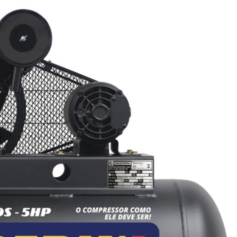 Compressor de Ar 20 Pés 200L 5HP Alta Pressão 220/380V - Trifásico CHIAPERINI-CJ20+APV200L