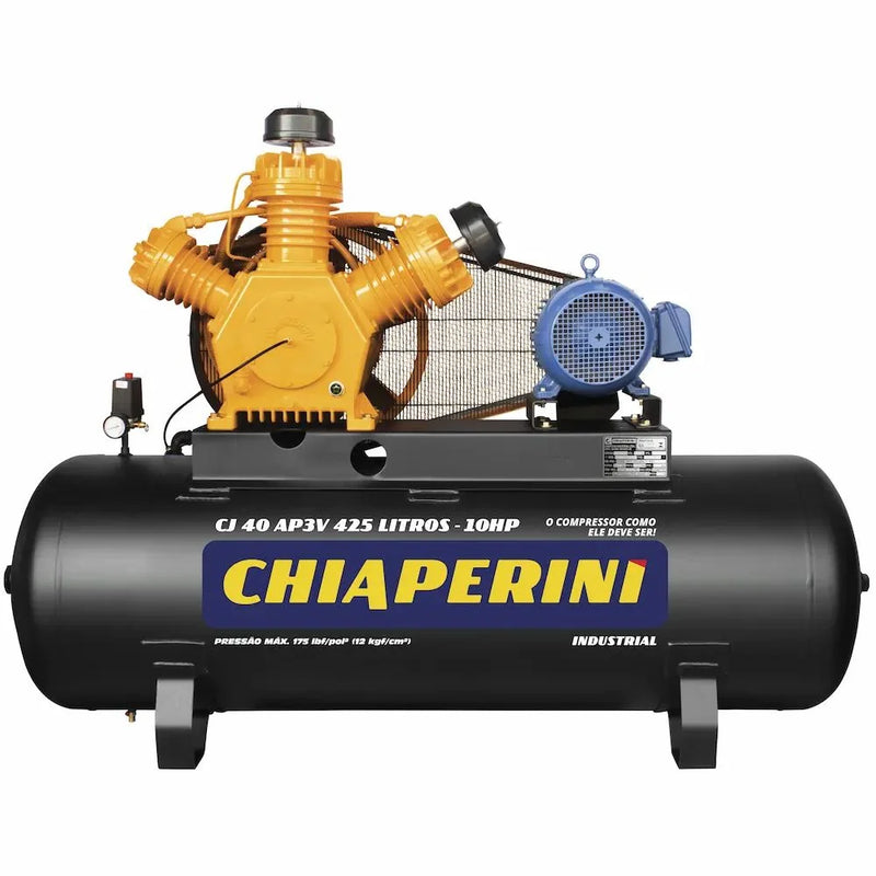 Compressor de Ar de Alta Pressão CJ 40 AP3V 425L 10HP 40 Pés 220/380V CHIAPERINI-27930